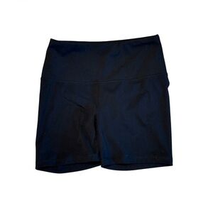 Yogalicious Lux High Waisted Bike Shorts Black Size S Activewear